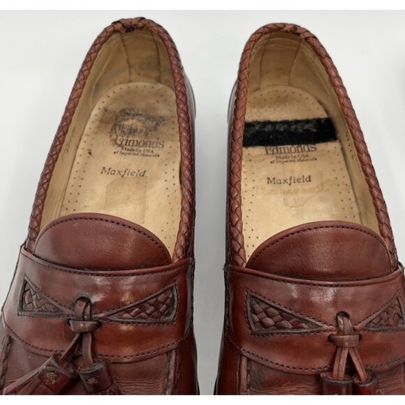 Allen Edmonds Brown Maxfield Tassel Loafer W/ Weave Accents/Dust Covers 11.5 D main image 10